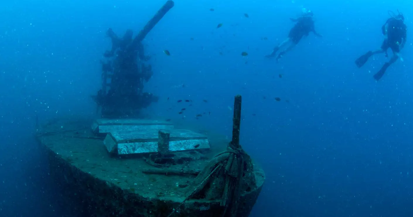 HTMS Sattakut wreck dive near Koh Tao