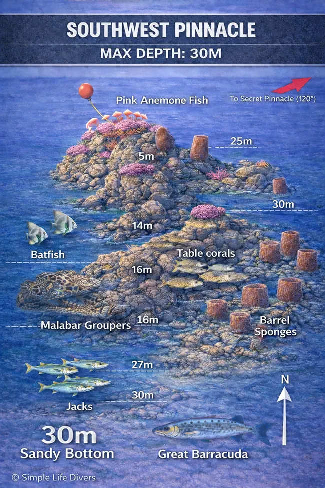Southwest Pinnacle dive site near Koh Tao