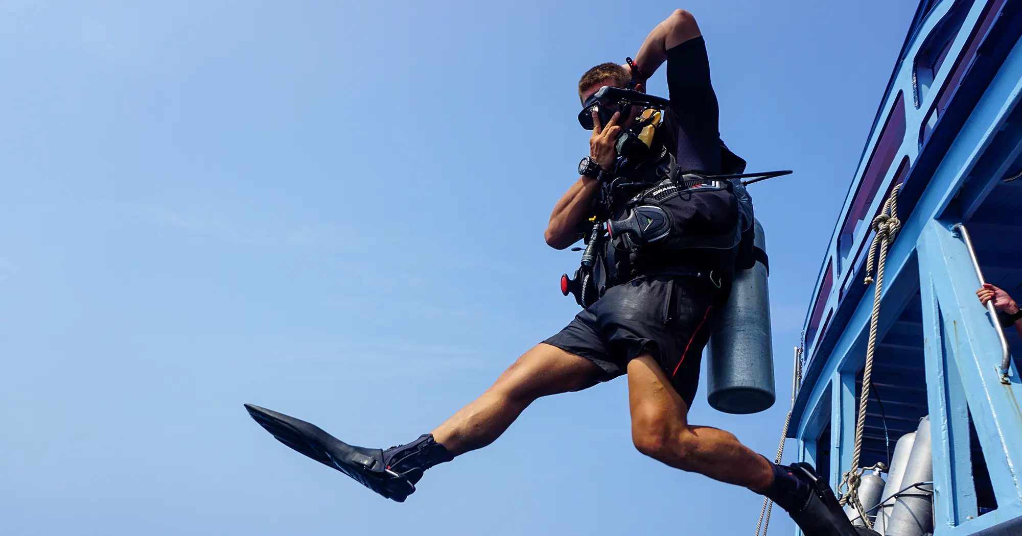 Scuba diver at Tanote Bay in Koh Tao