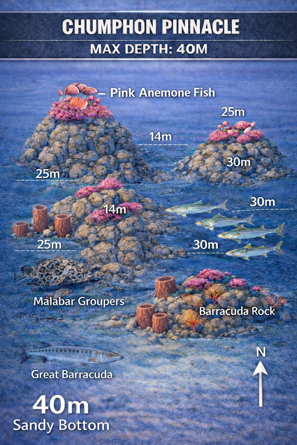 Chumphon Pinnacle dive site in Koh Tao